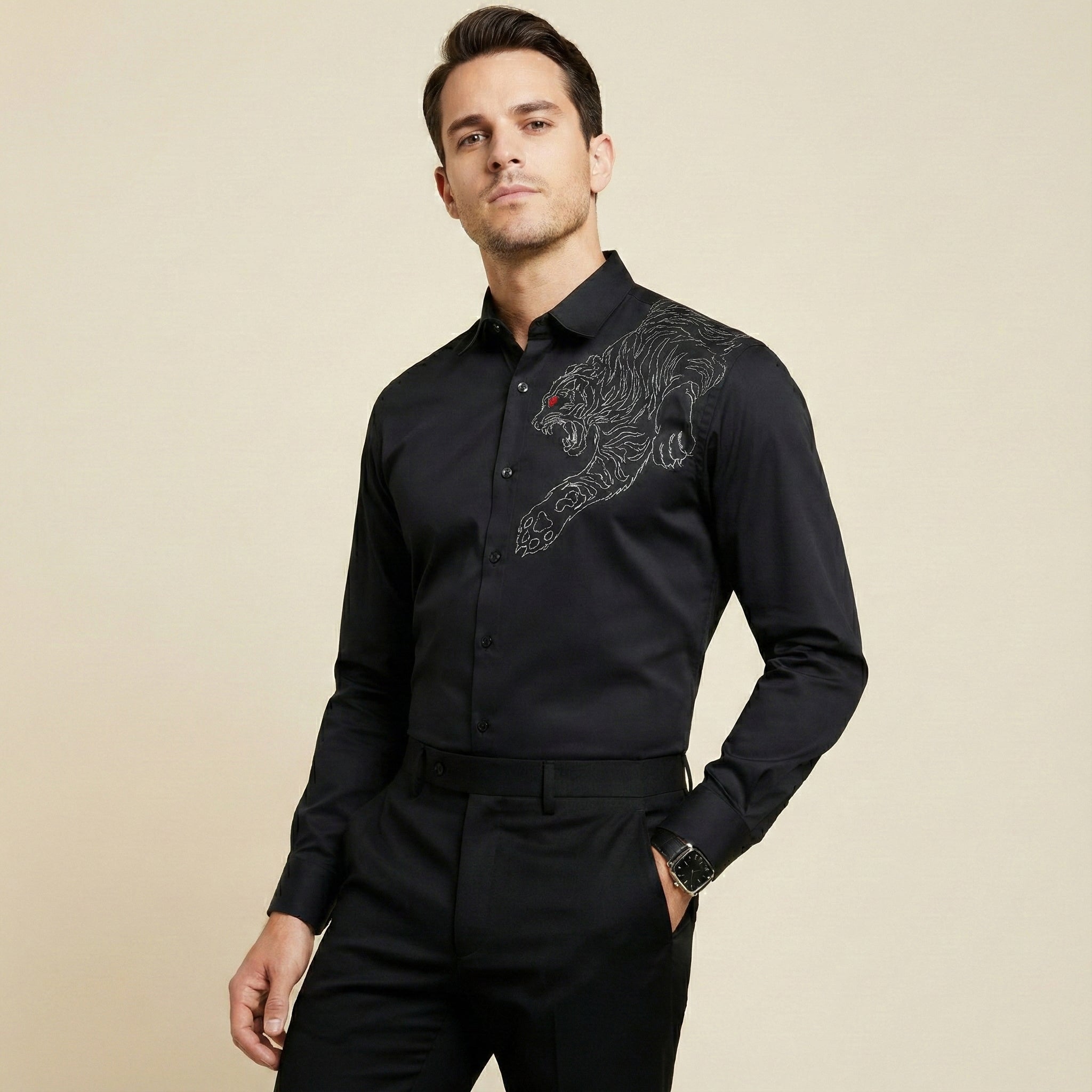 Krodha Vyaghra Hand-Painted Shirt