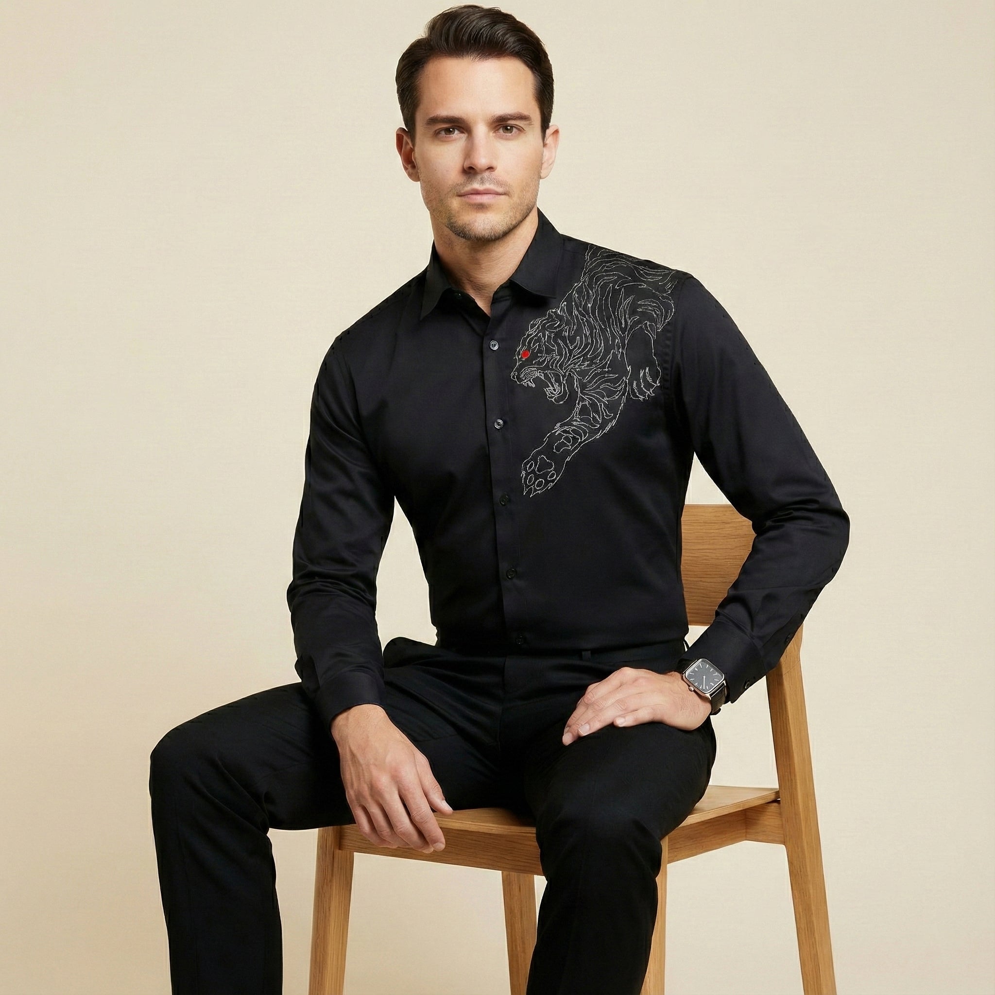 Krodha Vyaghra Hand-Painted Shirt