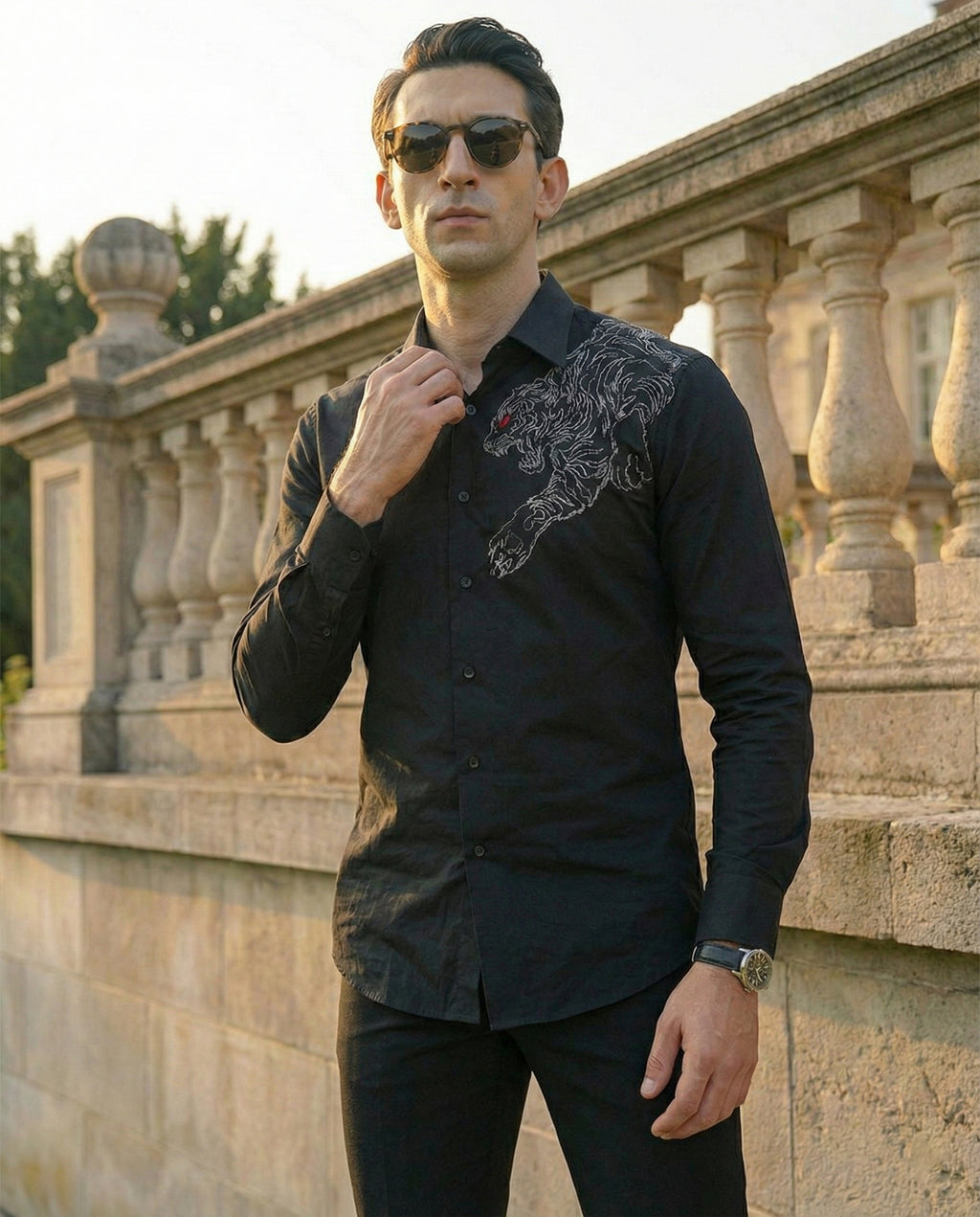 Krodha Vyaghra Hand-Painted Shirt