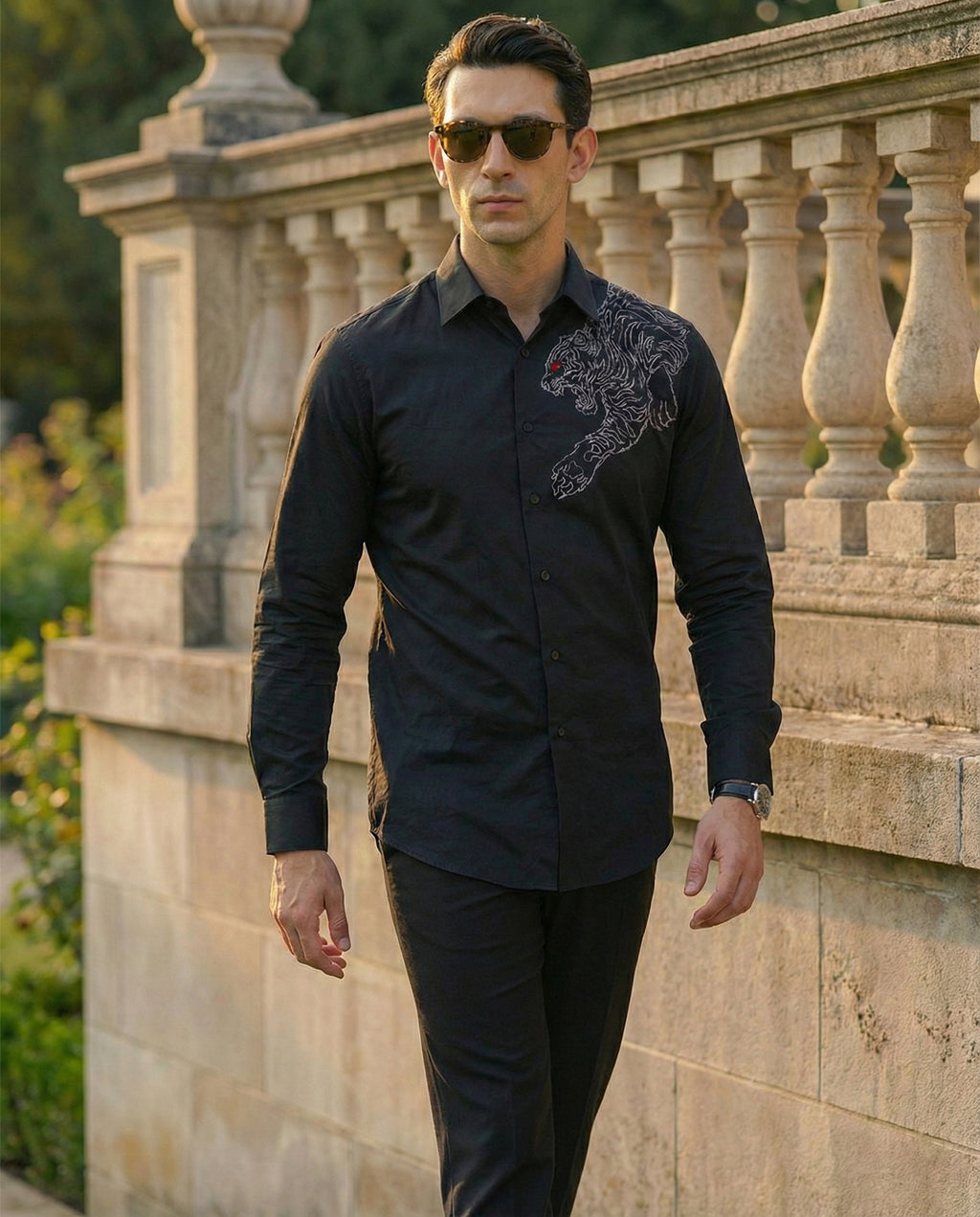 Krodha Vyaghra Hand-Painted Shirt