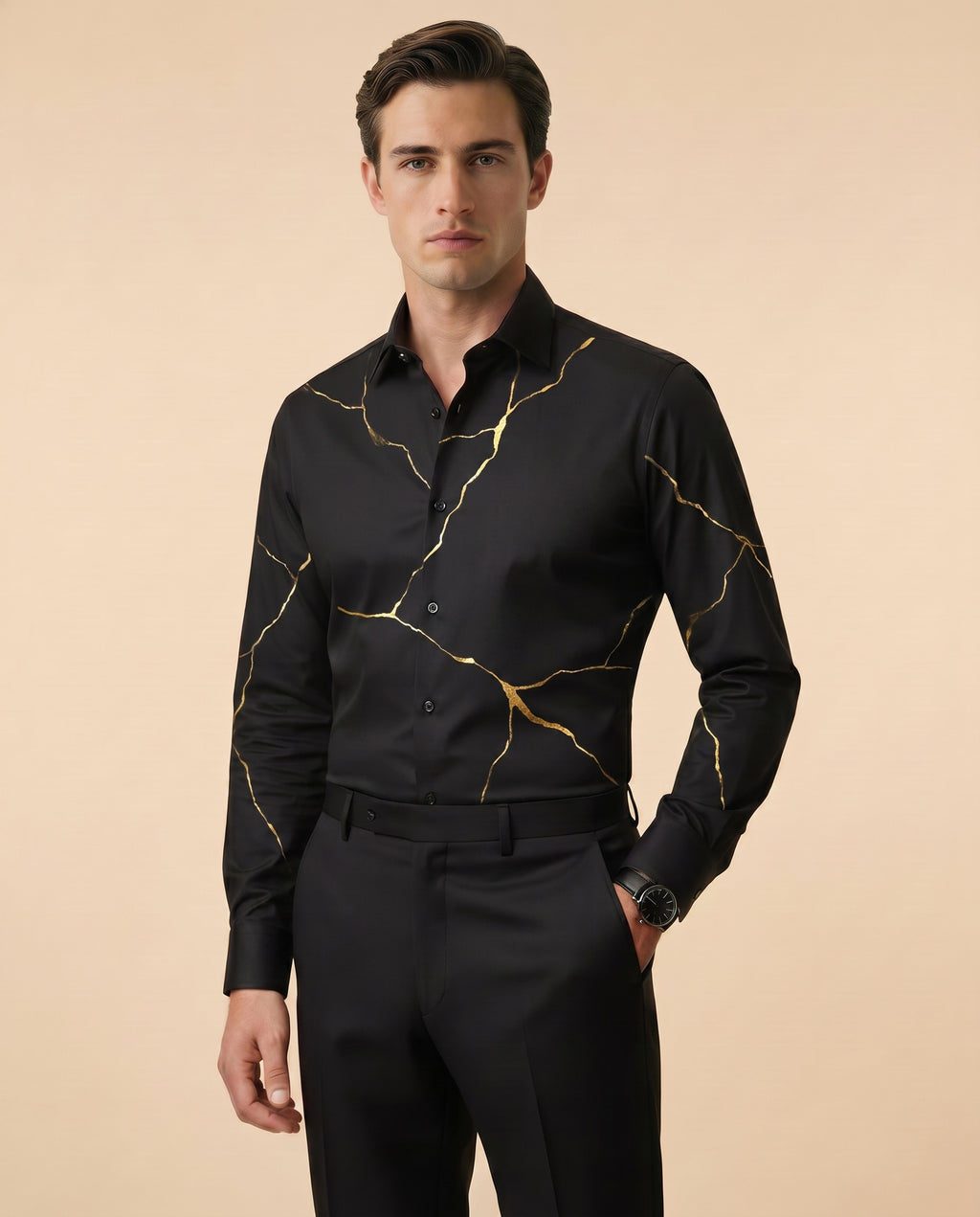Kintsugi Hand-Painted Shirt