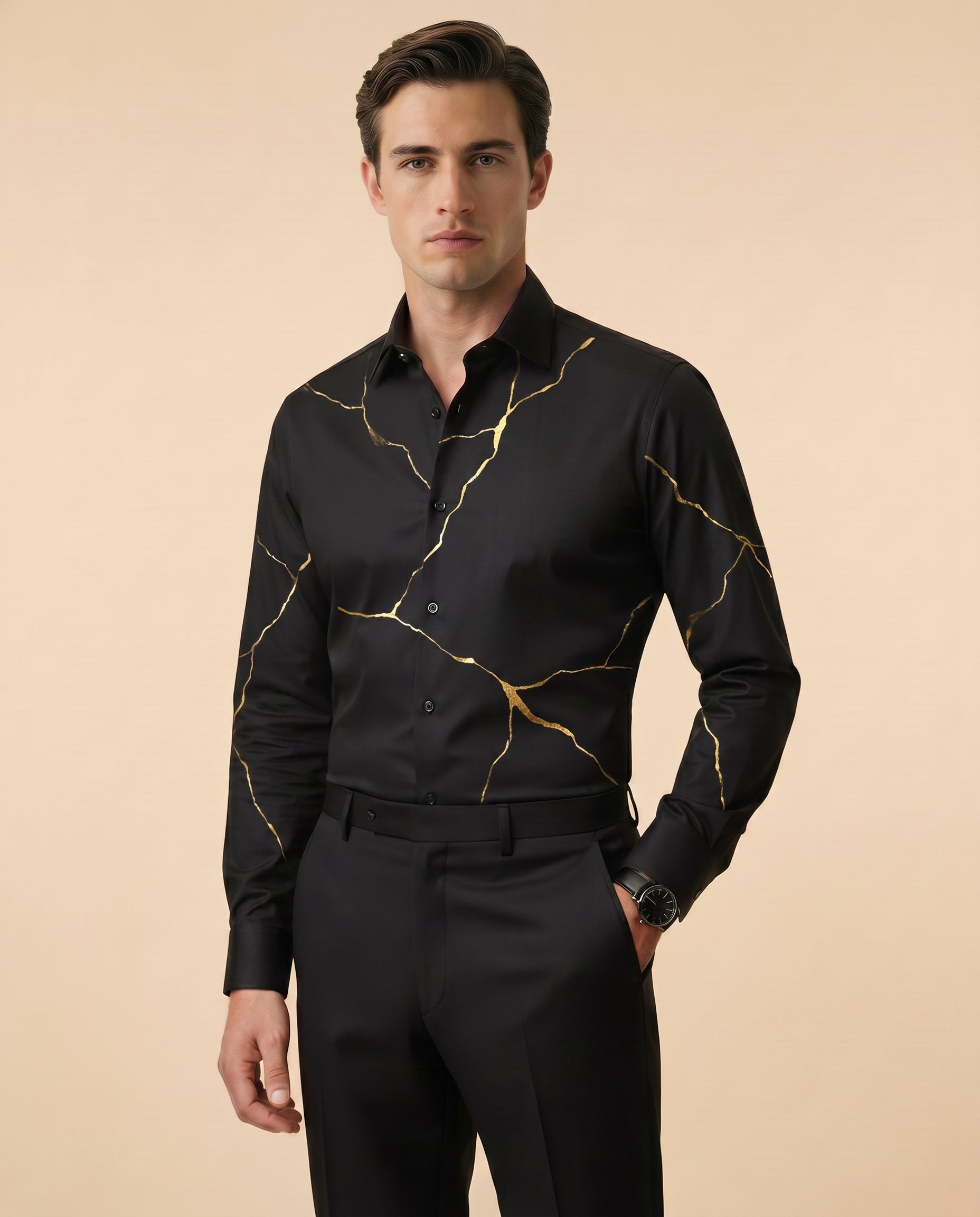 Kintsugi Hand-Painted Shirt