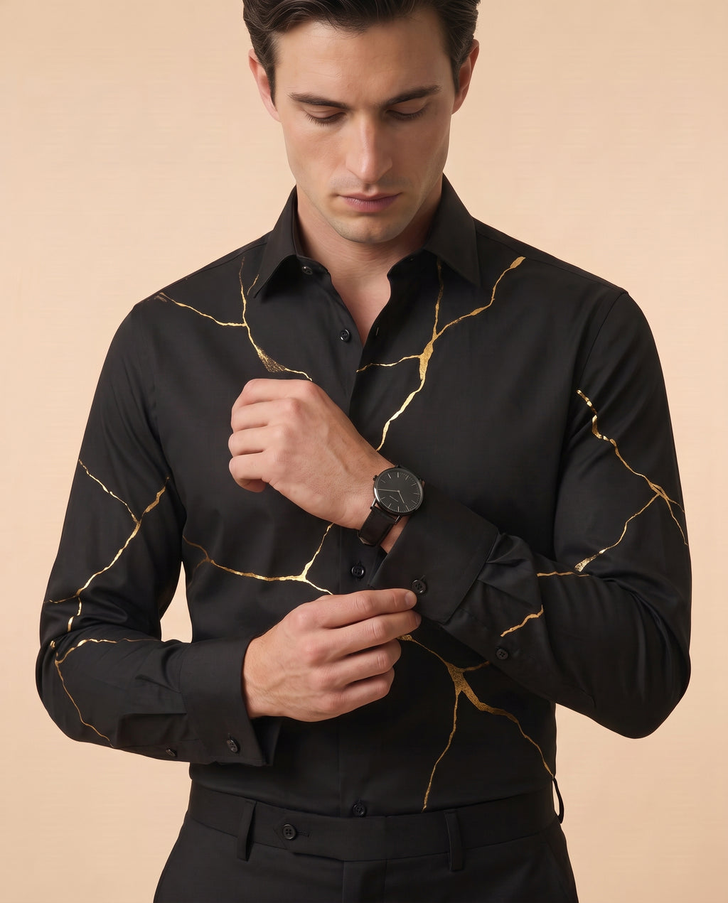 Kintsugi Hand-Painted Shirt