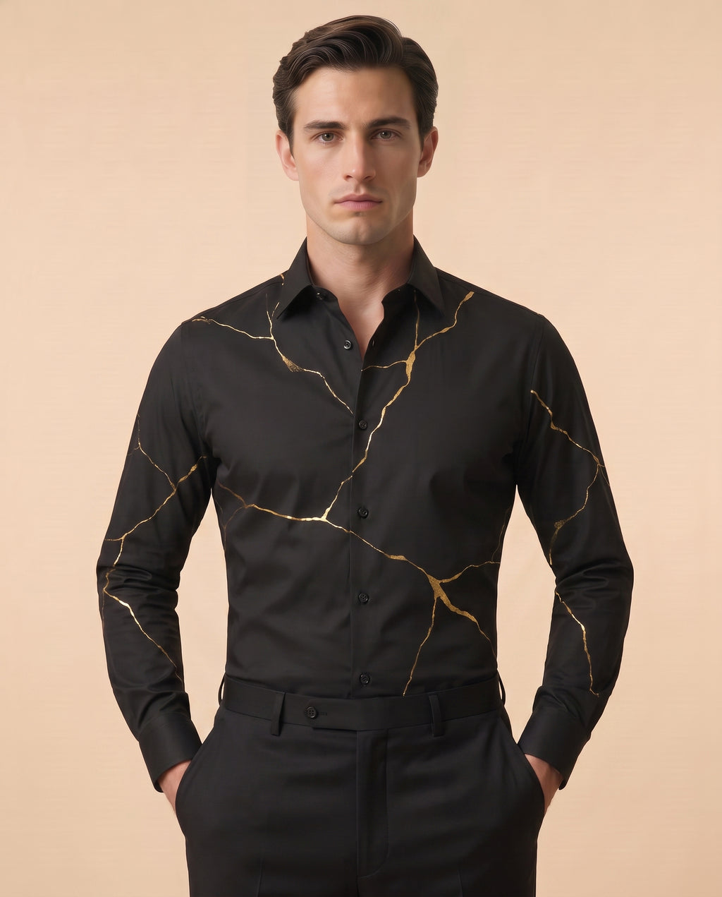 Kintsugi Hand-Painted Shirt