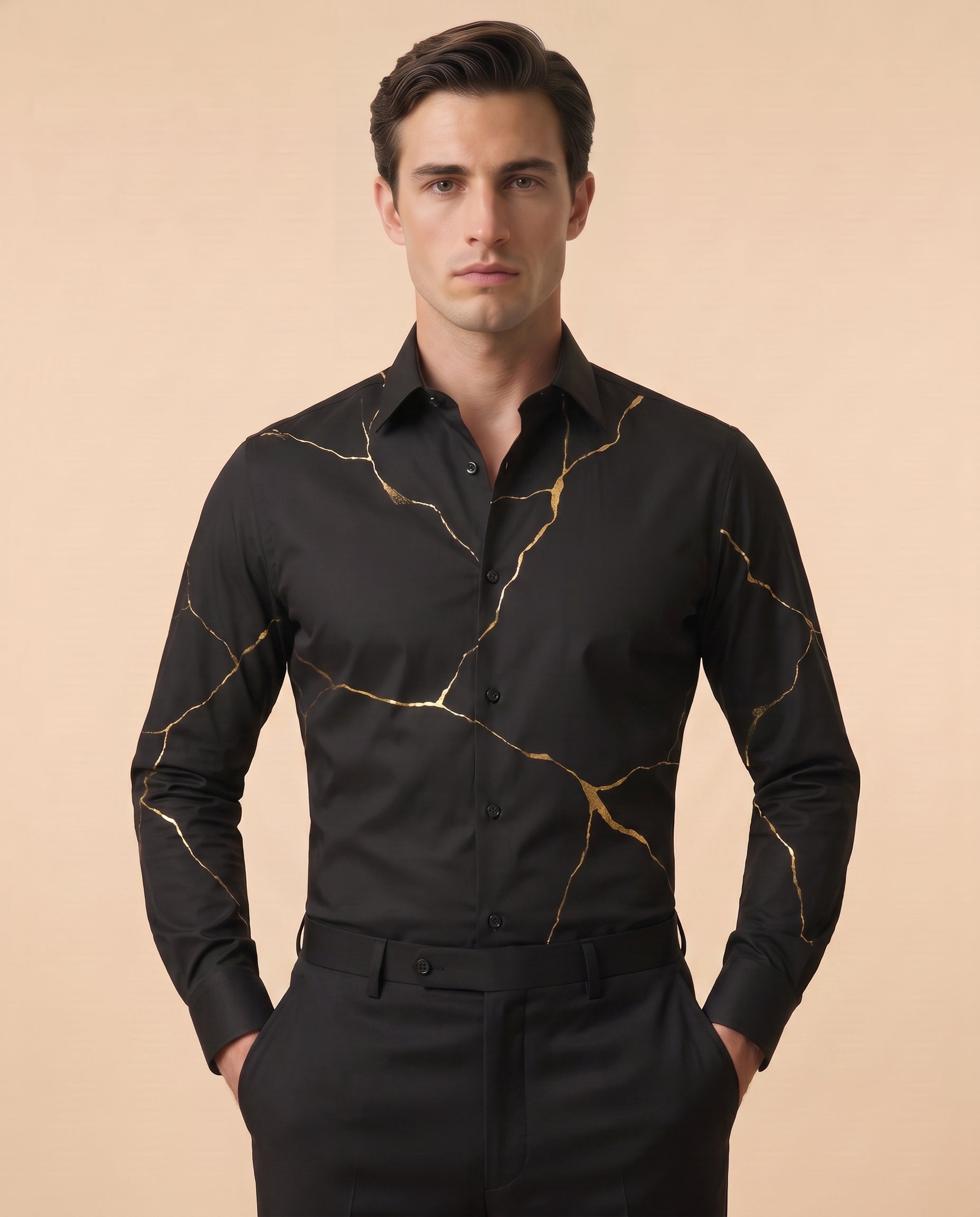 Kintsugi Hand-Painted Shirt
