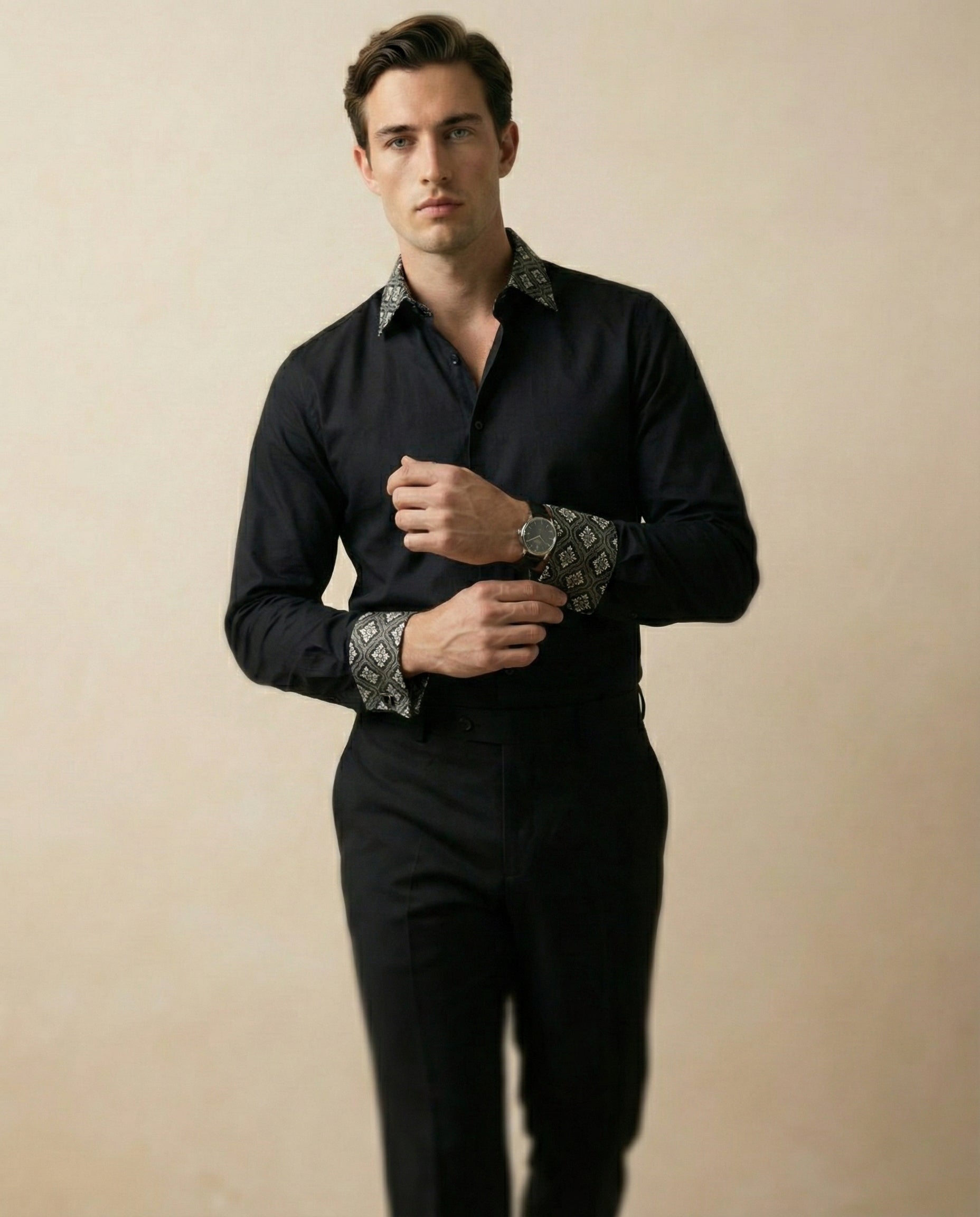 Noctis Fleur Hand-Painted Shirt