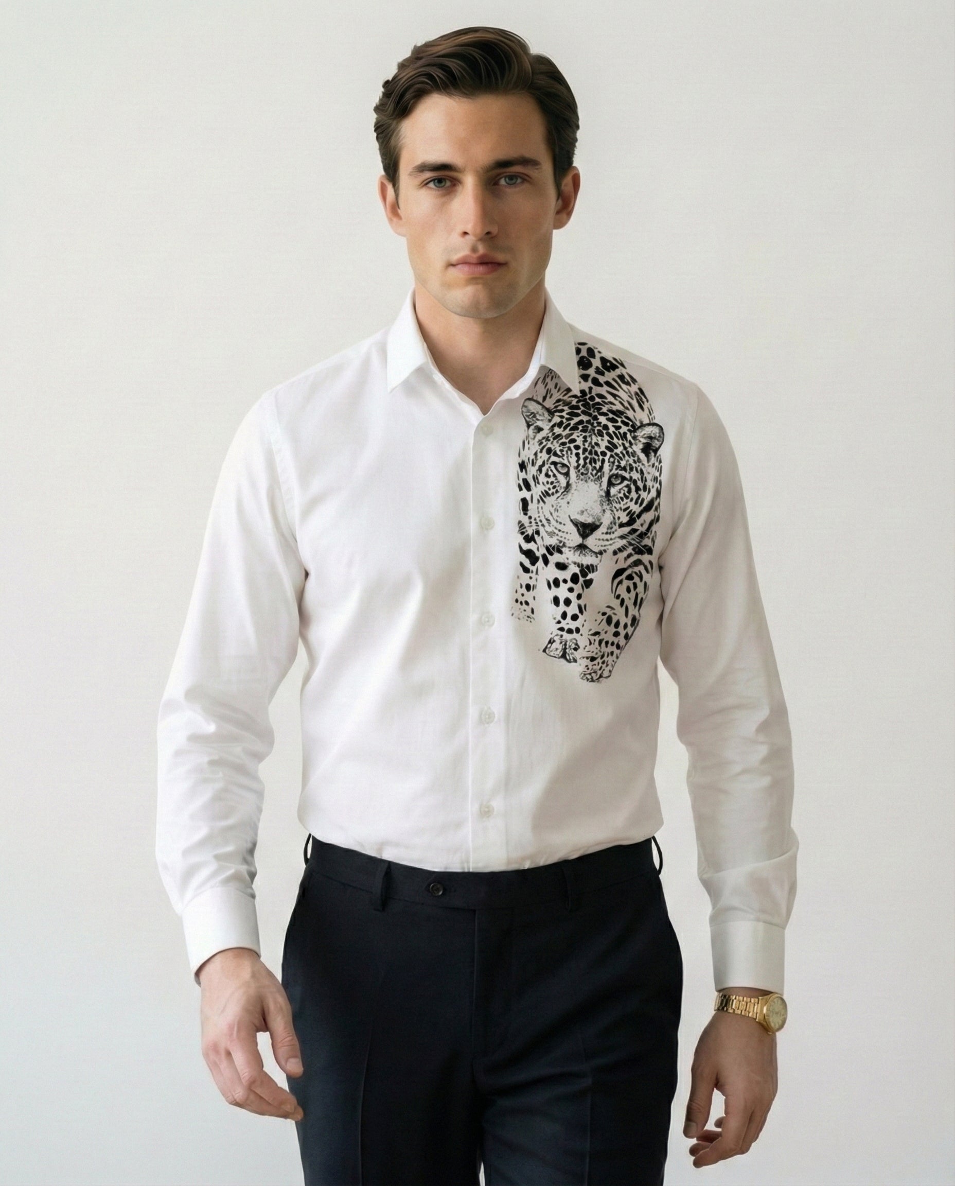 Nakshatra Panthera Hand-Painted Shirt