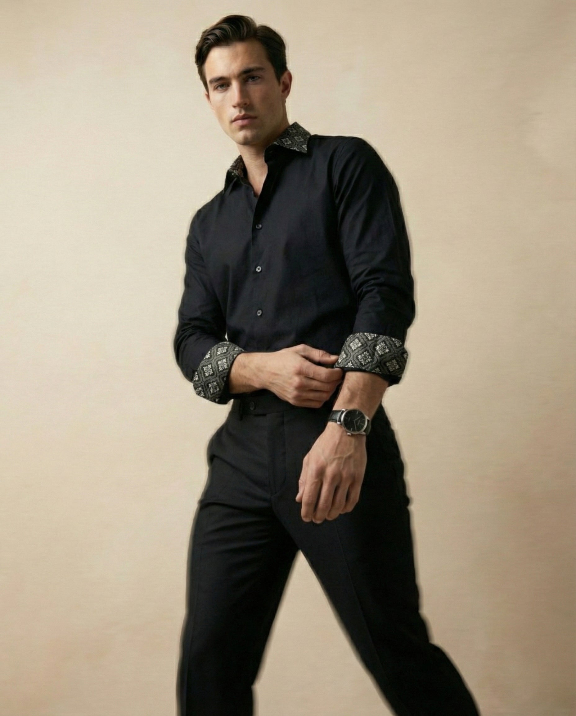 Noctis Fleur Hand-Painted Shirt