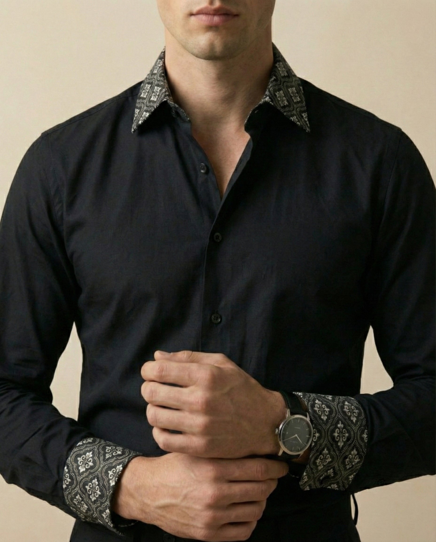 Noctis Fleur Hand-Painted Shirt