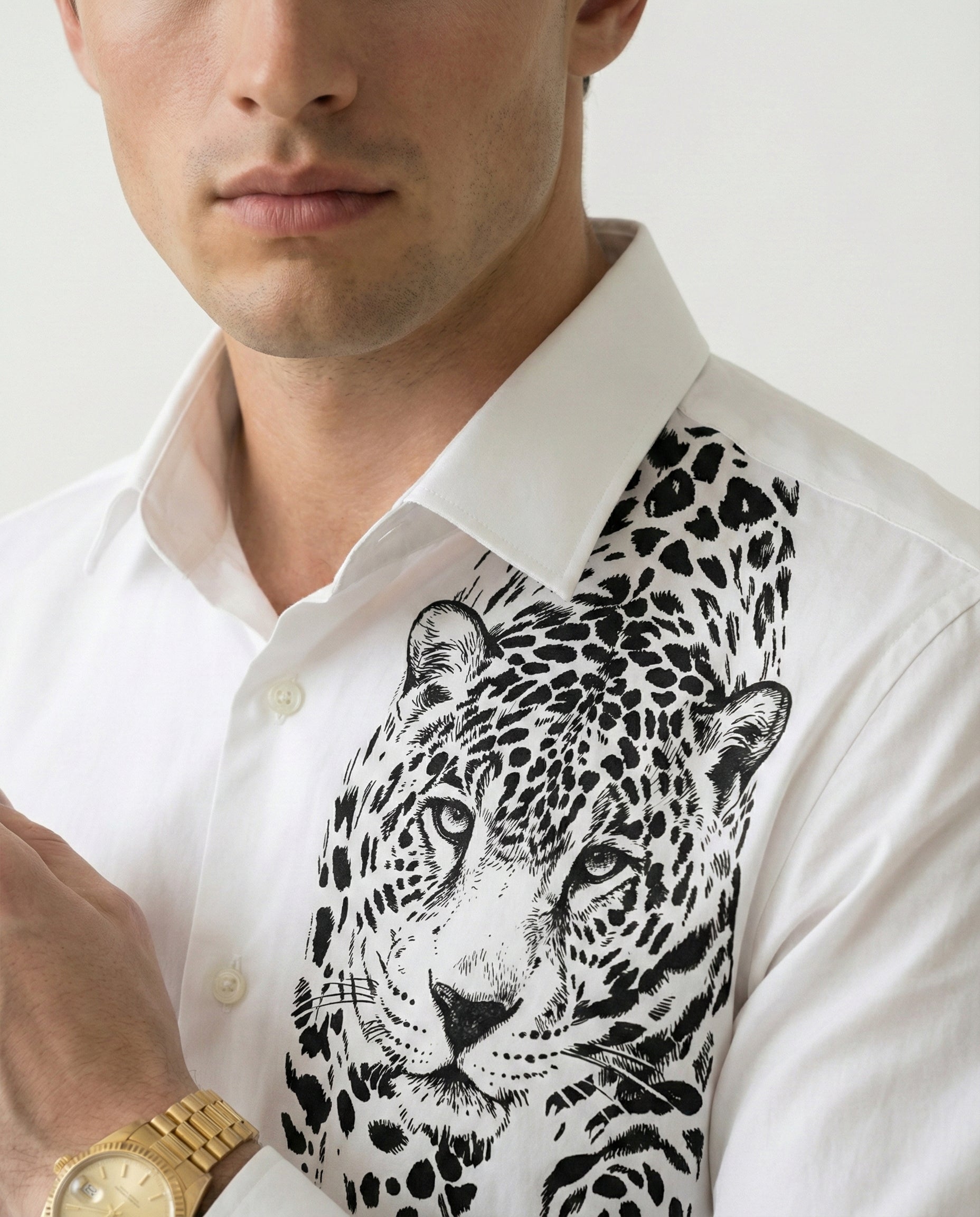 Nakshatra Panthera Hand-Painted Shirt