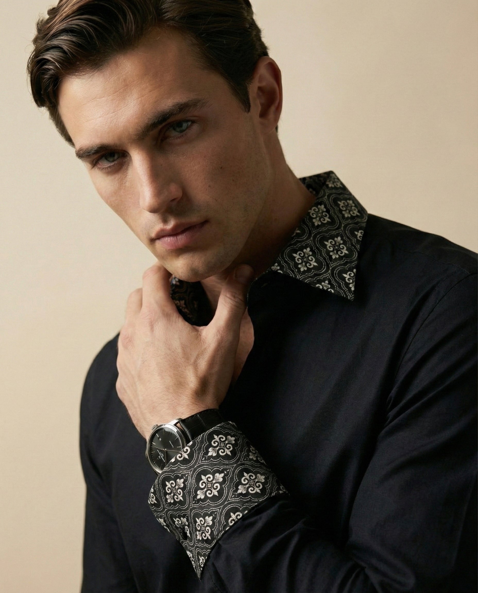 Noctis Fleur Hand-Painted Shirt