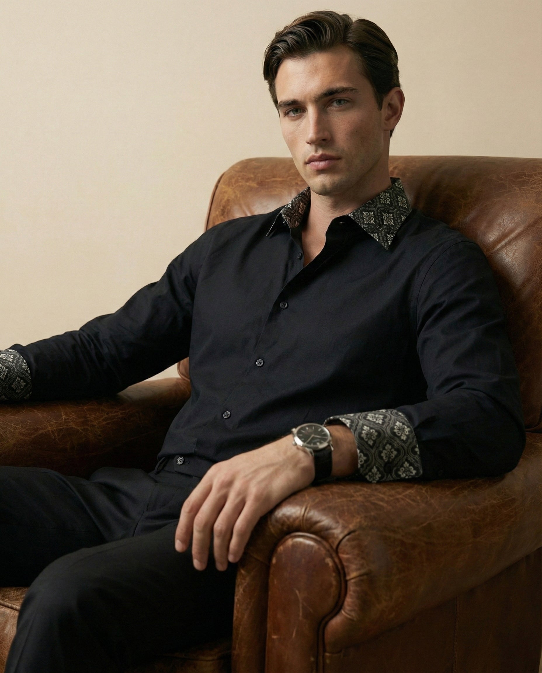 Noctis Fleur Hand-Painted Shirt