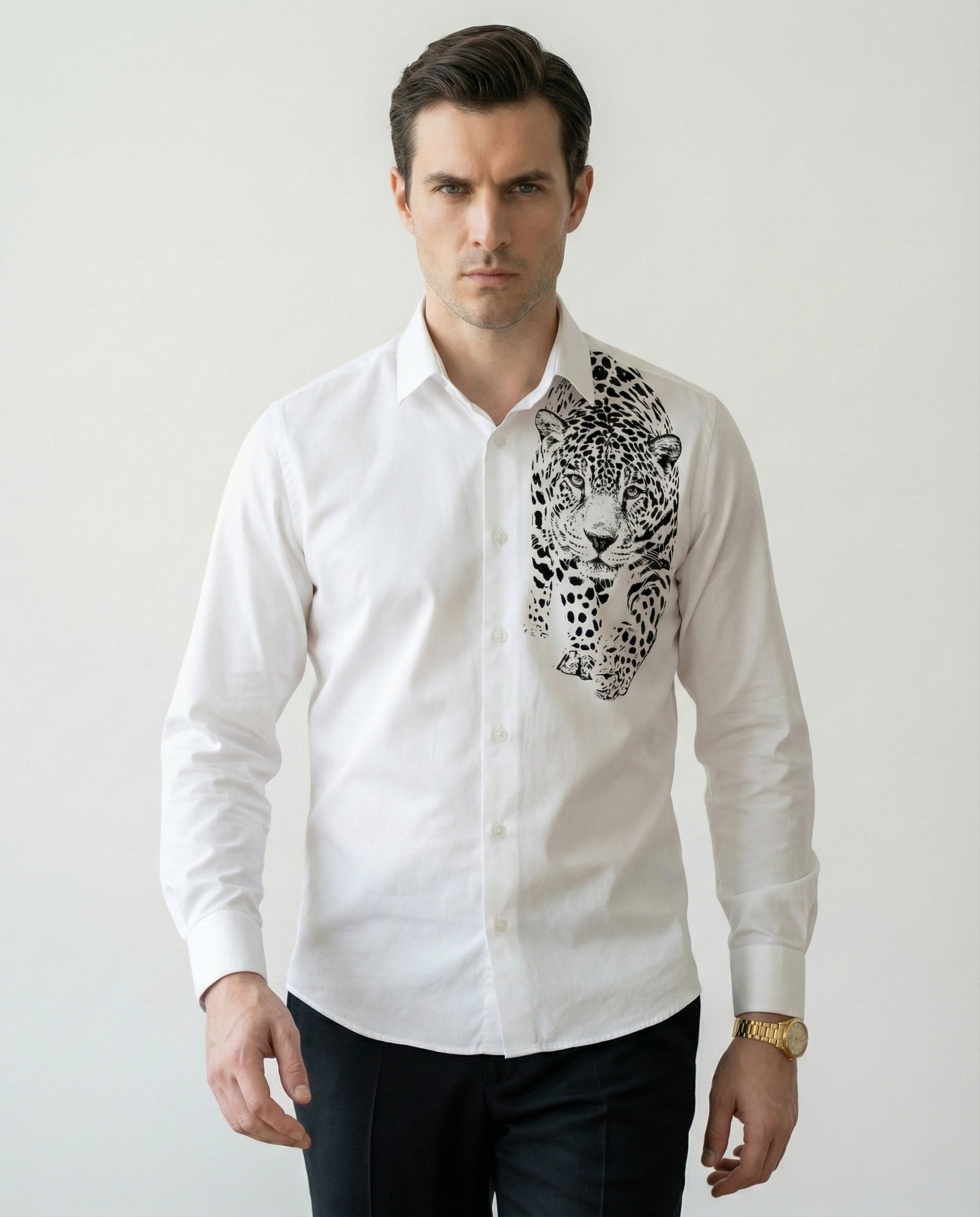 Nakshatra Panthera Hand-Painted Shirt
