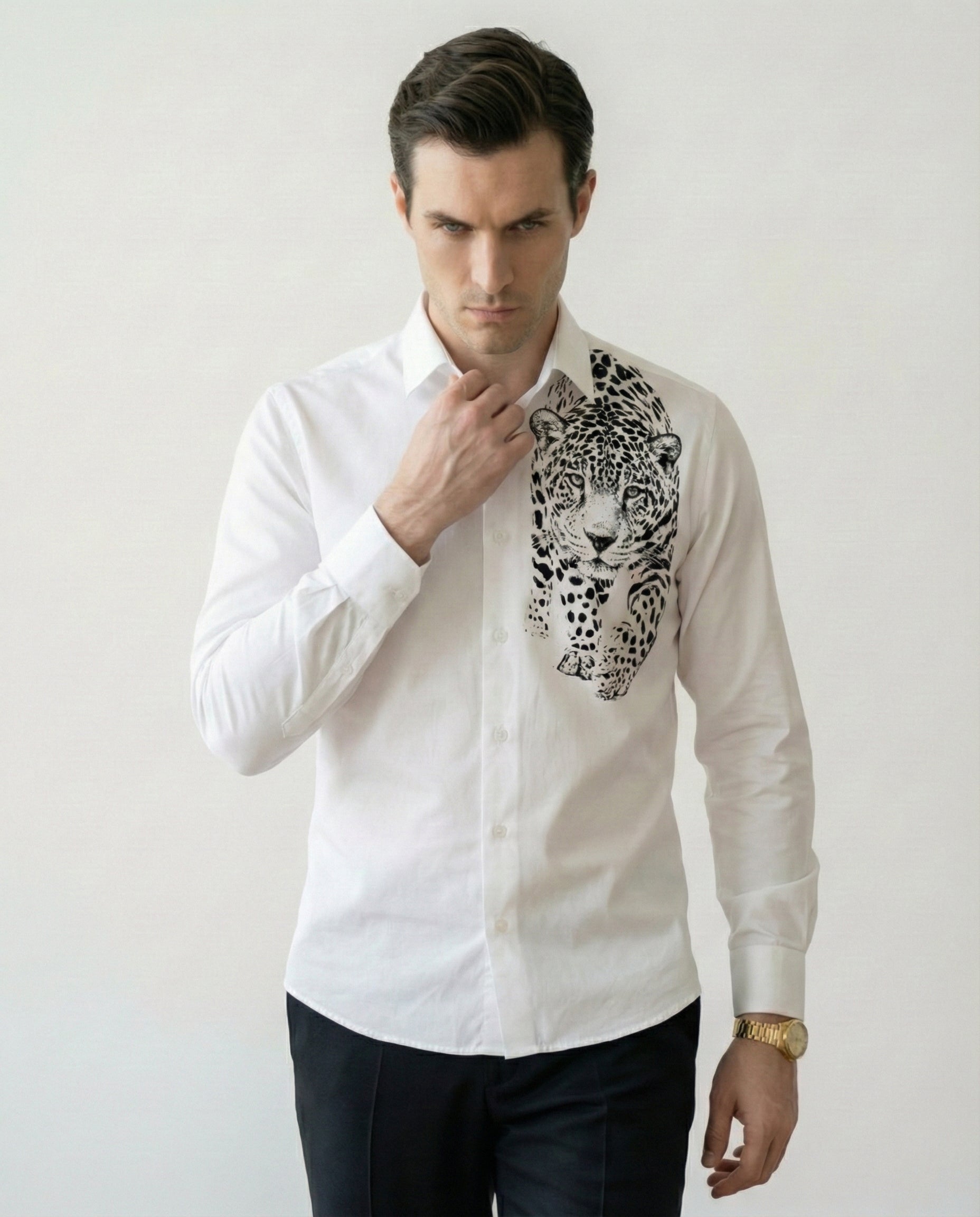 Nakshatra Panthera Hand-Painted Shirt