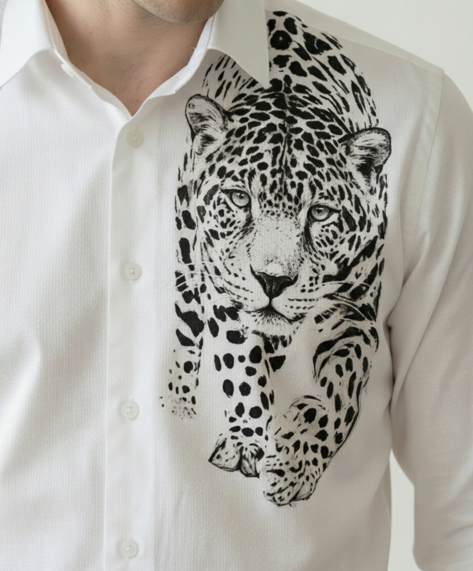 Nakshatra Panthera Hand-Painted Shirt