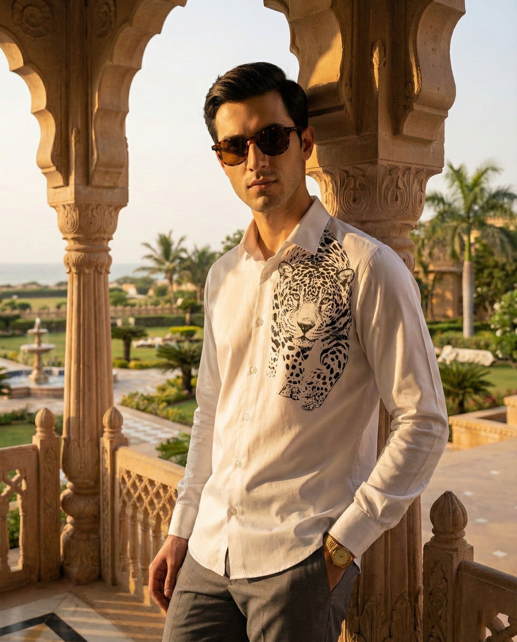 Nakshatra Vyaghra Hand-Painted Shirt