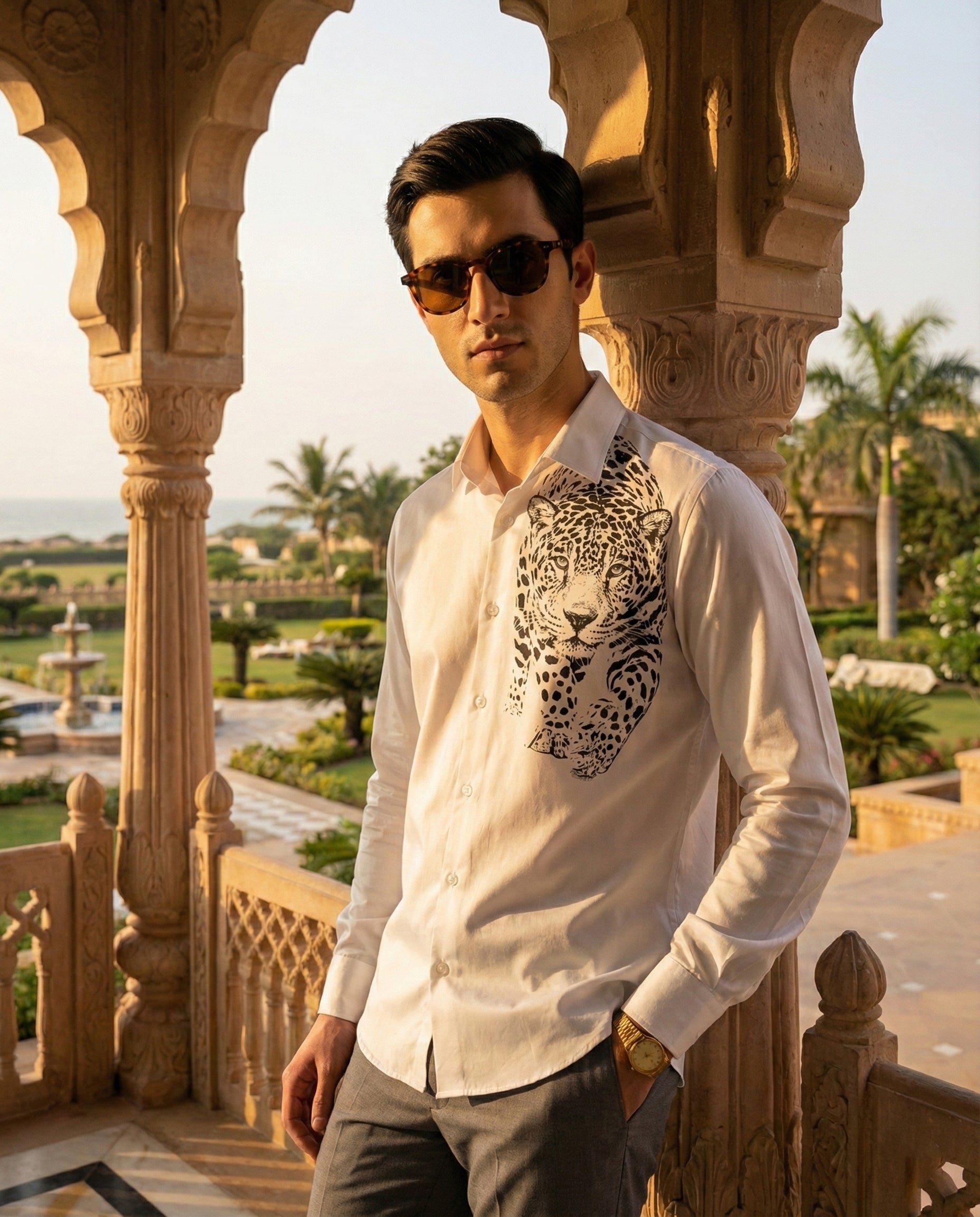 Nakshatra Vyaghra Hand-Painted Shirt