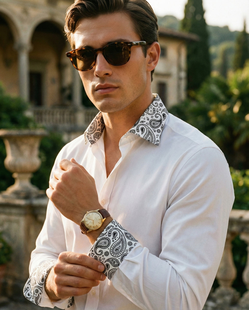 Noor-e-Paisley Hand-Painted Shirt