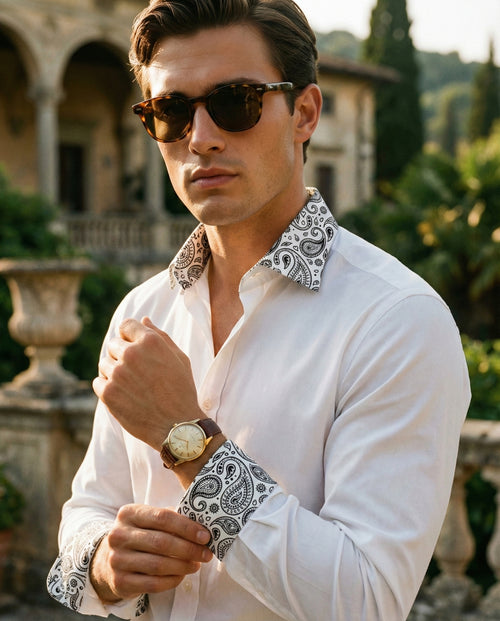 Noor-e-Paisley Hand-Painted Shirt