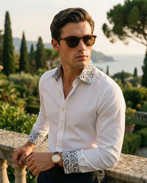 Noor-e-Paisley Hand-Painted Shirt