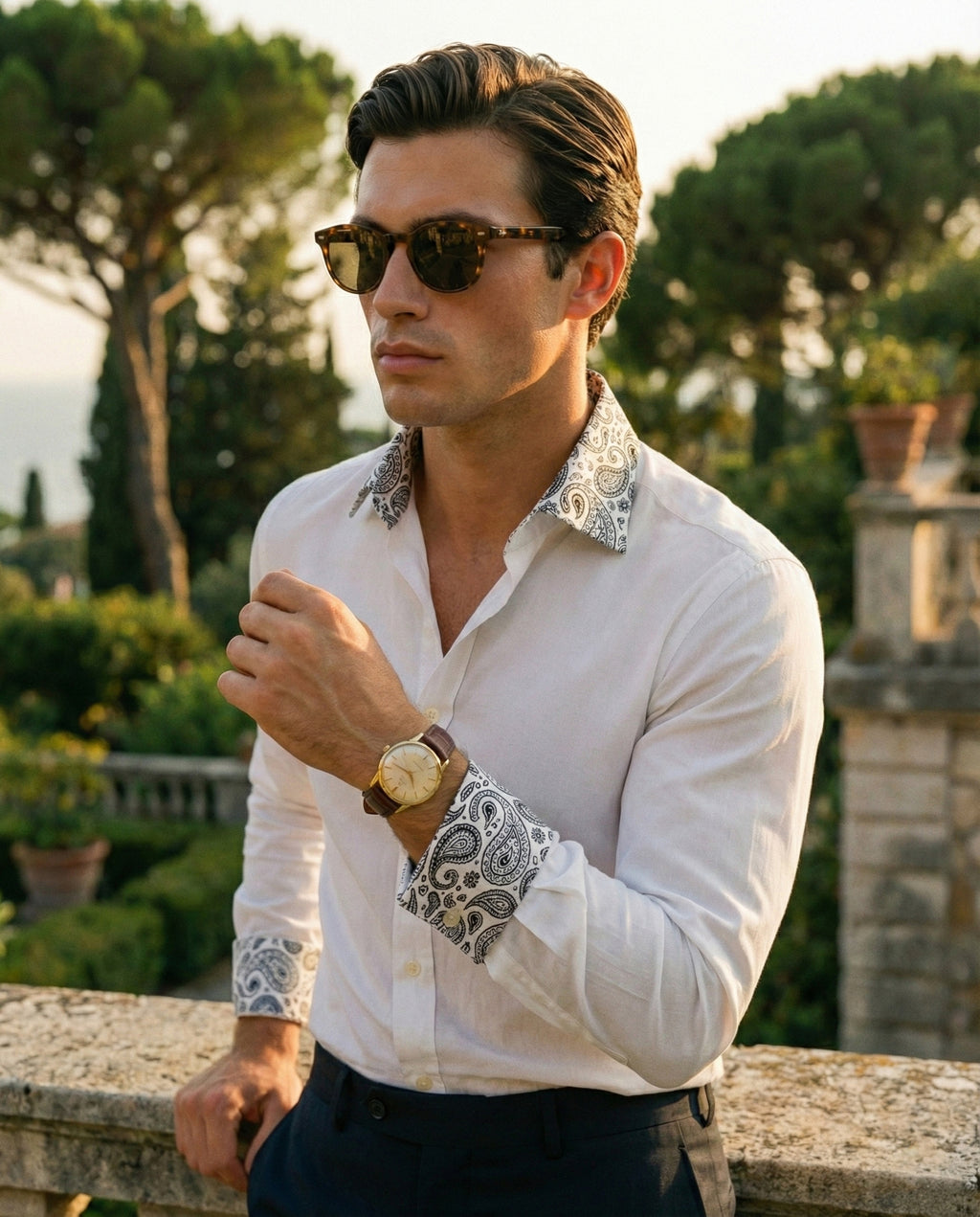 Noor-e-Paisley Hand-Painted Shirt