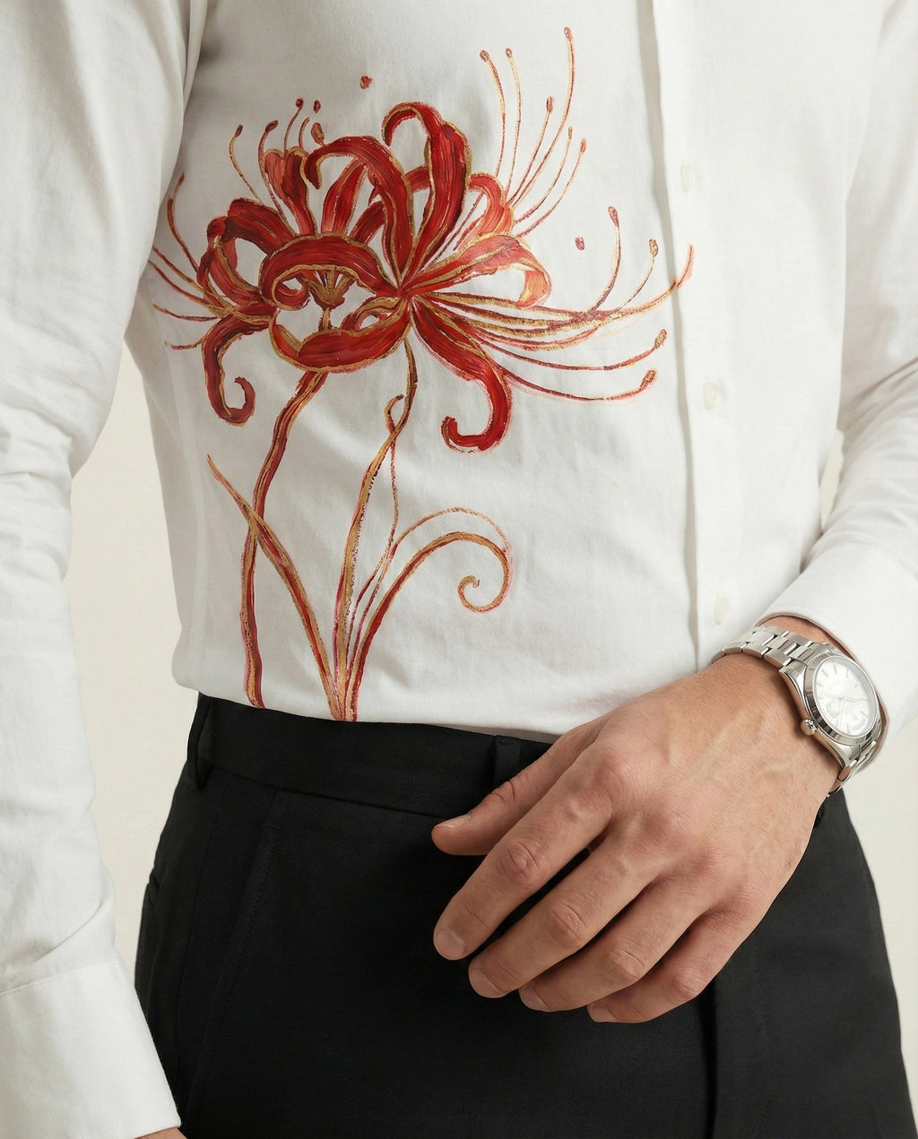 Rakta Kusuma Hand-Painted Shirt