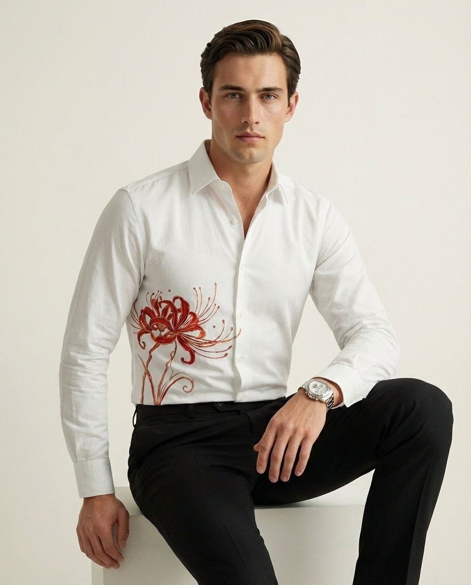 Rakta Kusuma Hand-Painted Shirt