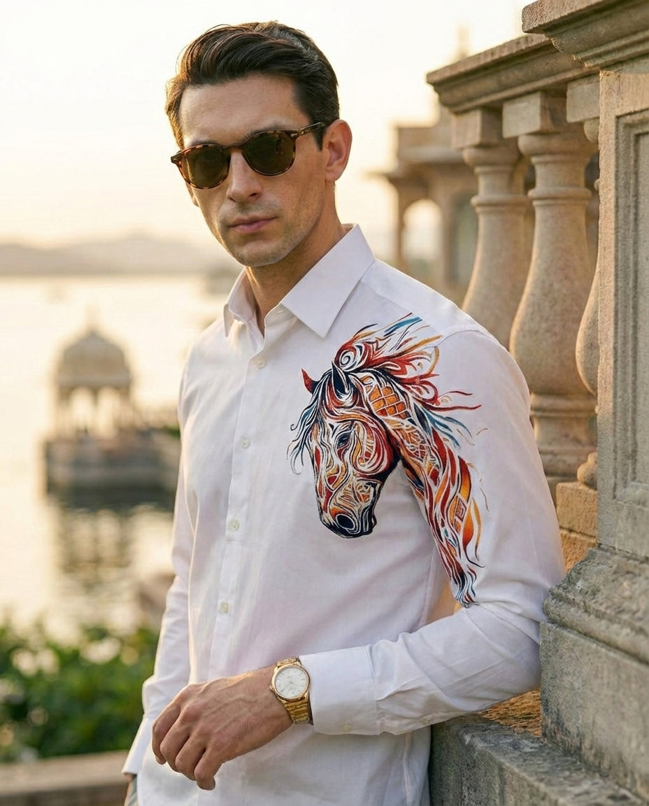 Vaayu Veera Hand-Painted Shirt