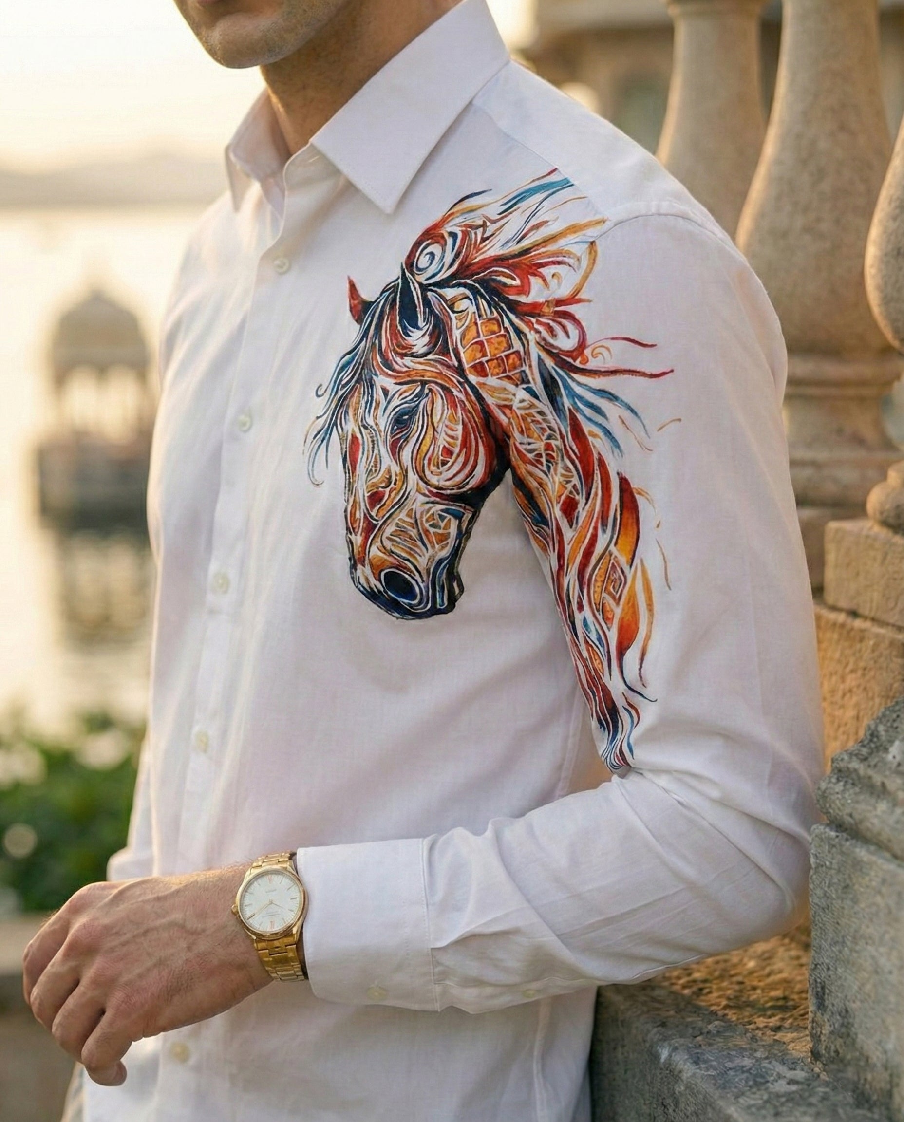 Vaayu Veera Hand-Painted Shirt
