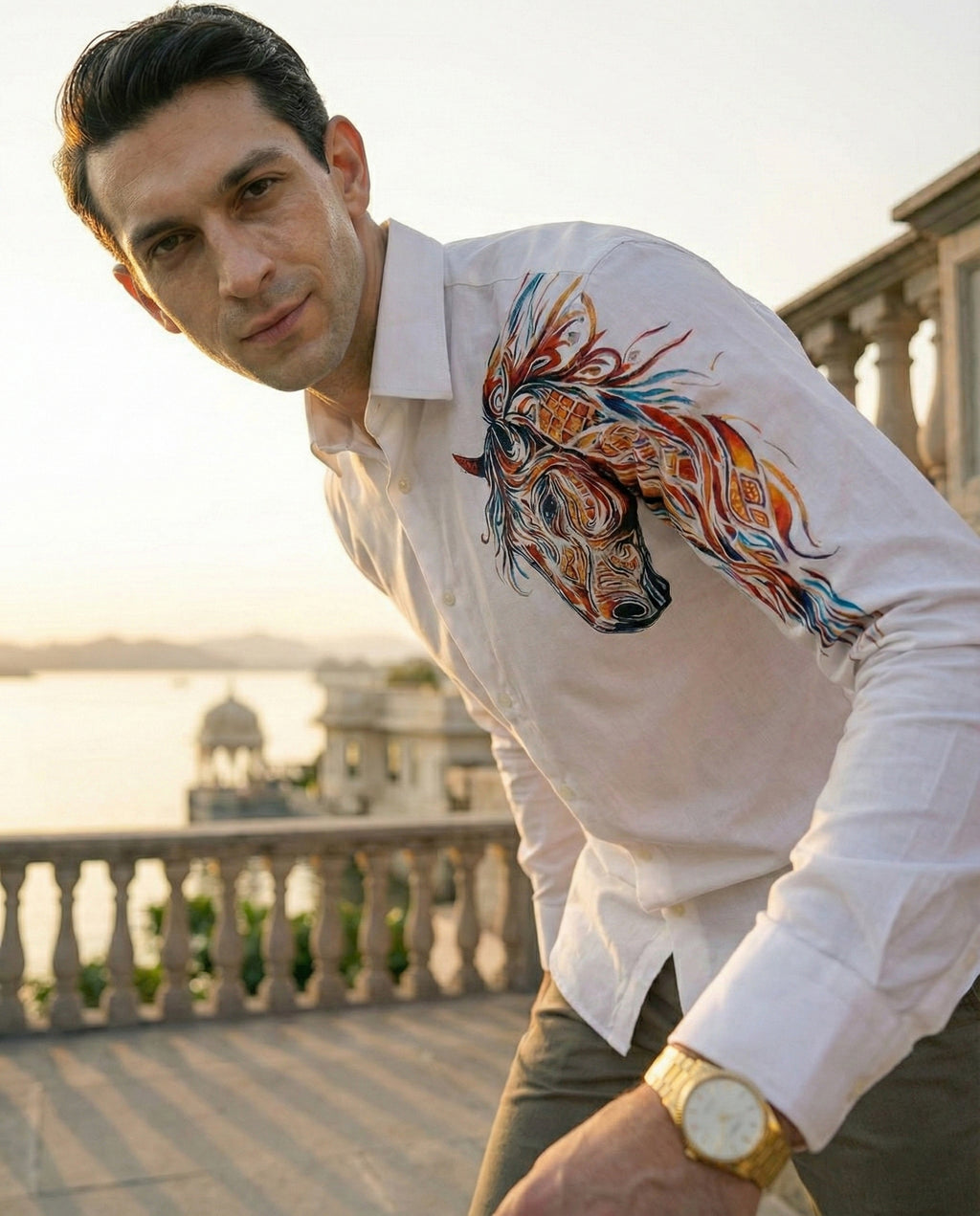 Vaayu Veera Hand-Painted Shirt