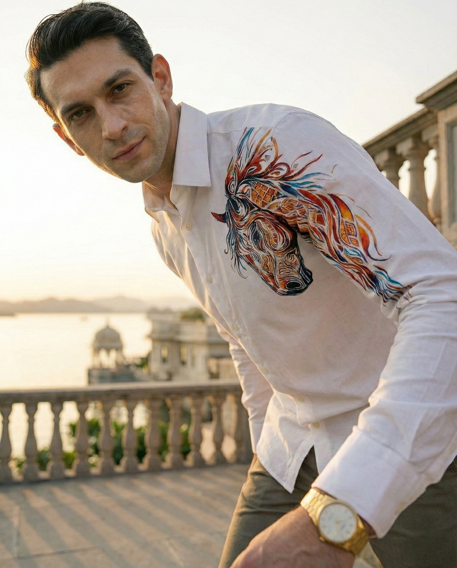 Vaayu Veera Hand-Painted Shirt