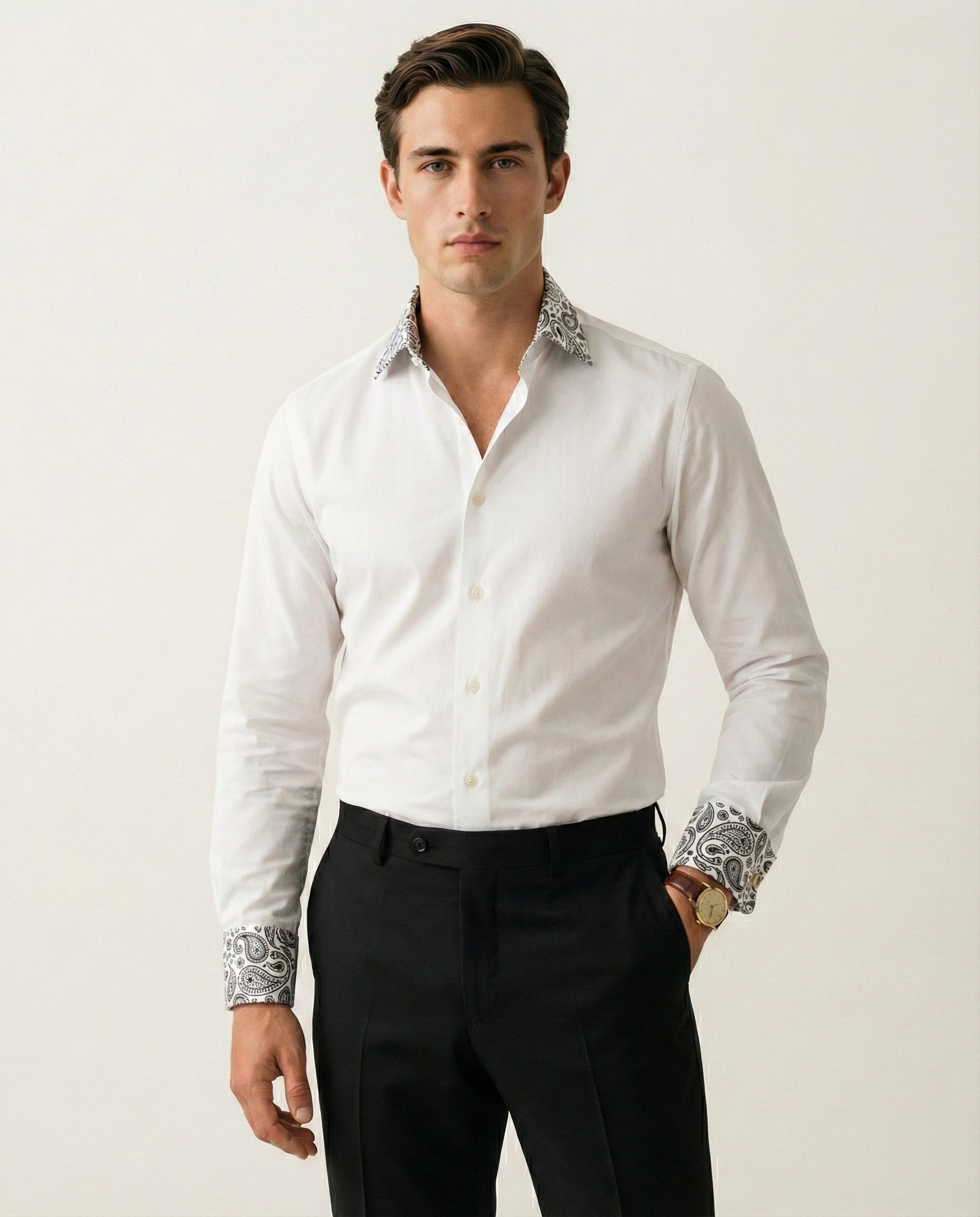 Noor-e-Paisley Hand-Painted Shirt