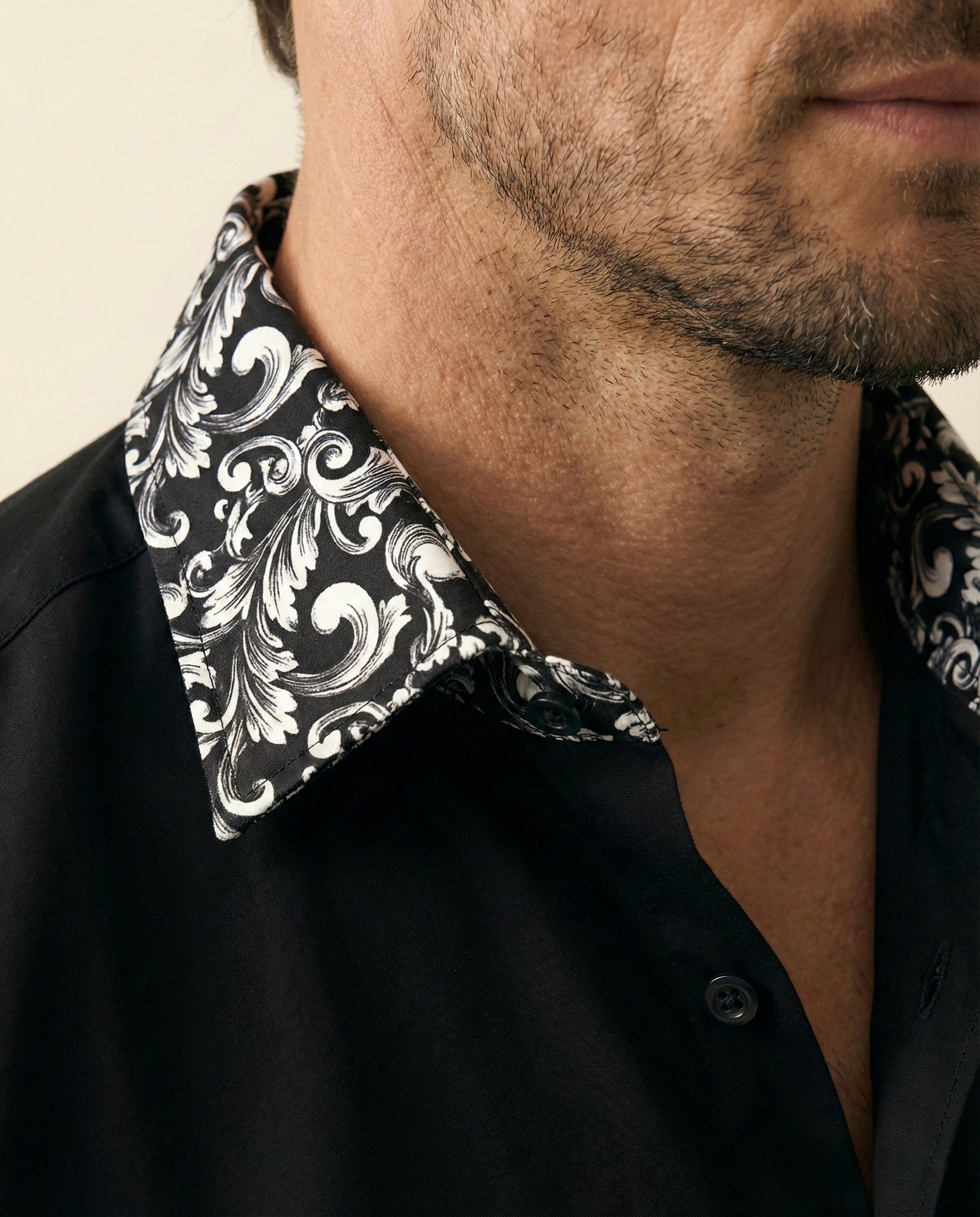 Regalis Damask Hand-Painted Shirt